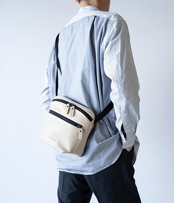 ショルダーバッグ ボディバッグ サコッシュ レザー 本革 DENVER BEIGE